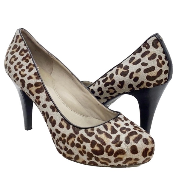 Kenneth Cole Animal Print & Calf Hair Heels - Picture 1 of 11